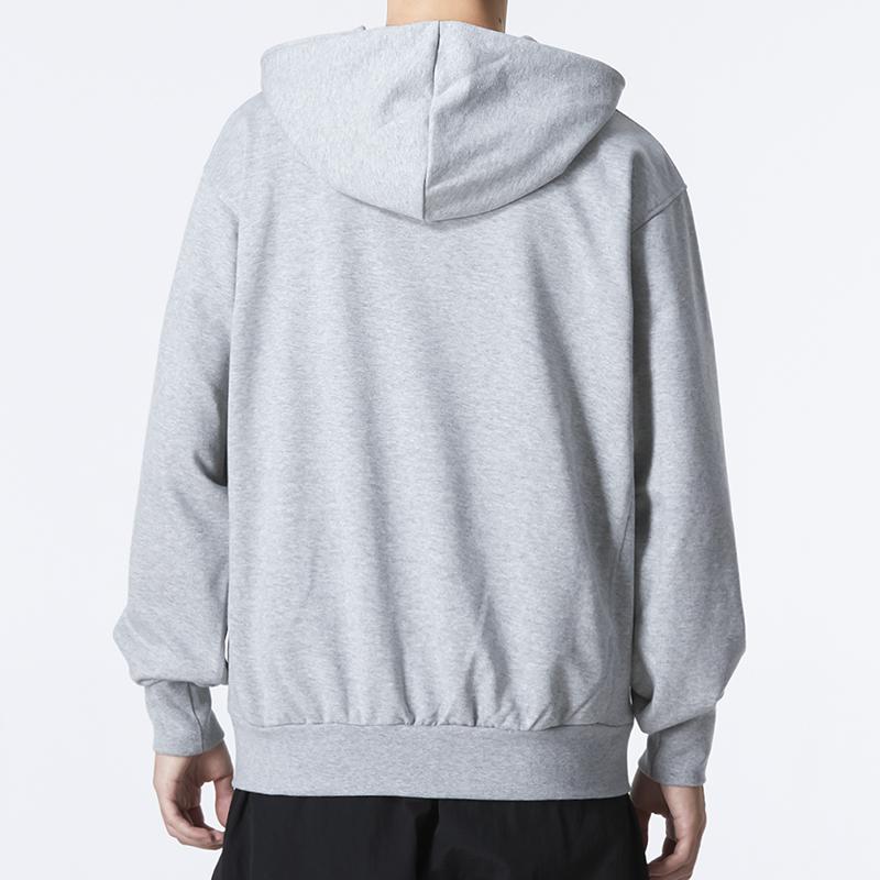 Nike Solid Color Print Logo Zip Hoodie Running Fitness Jacket Men Jackets Gray DQ5817-063