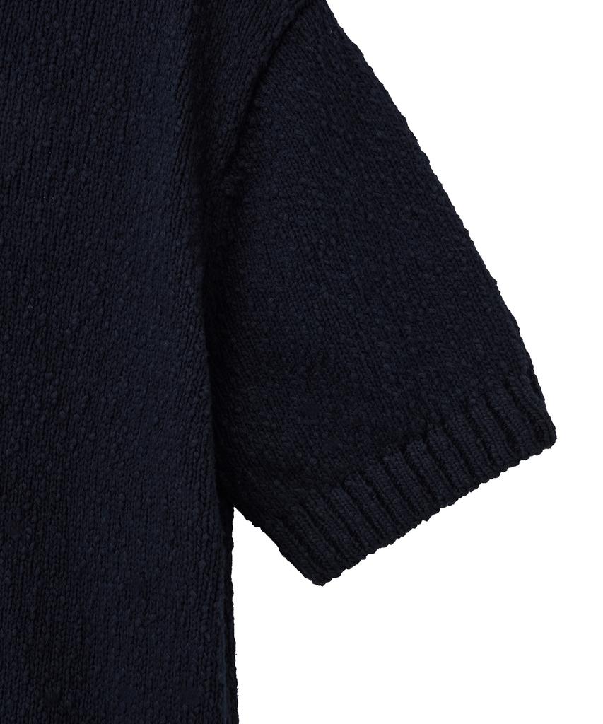 NOIRER Low Gauge Crop Half Knit (Navy)