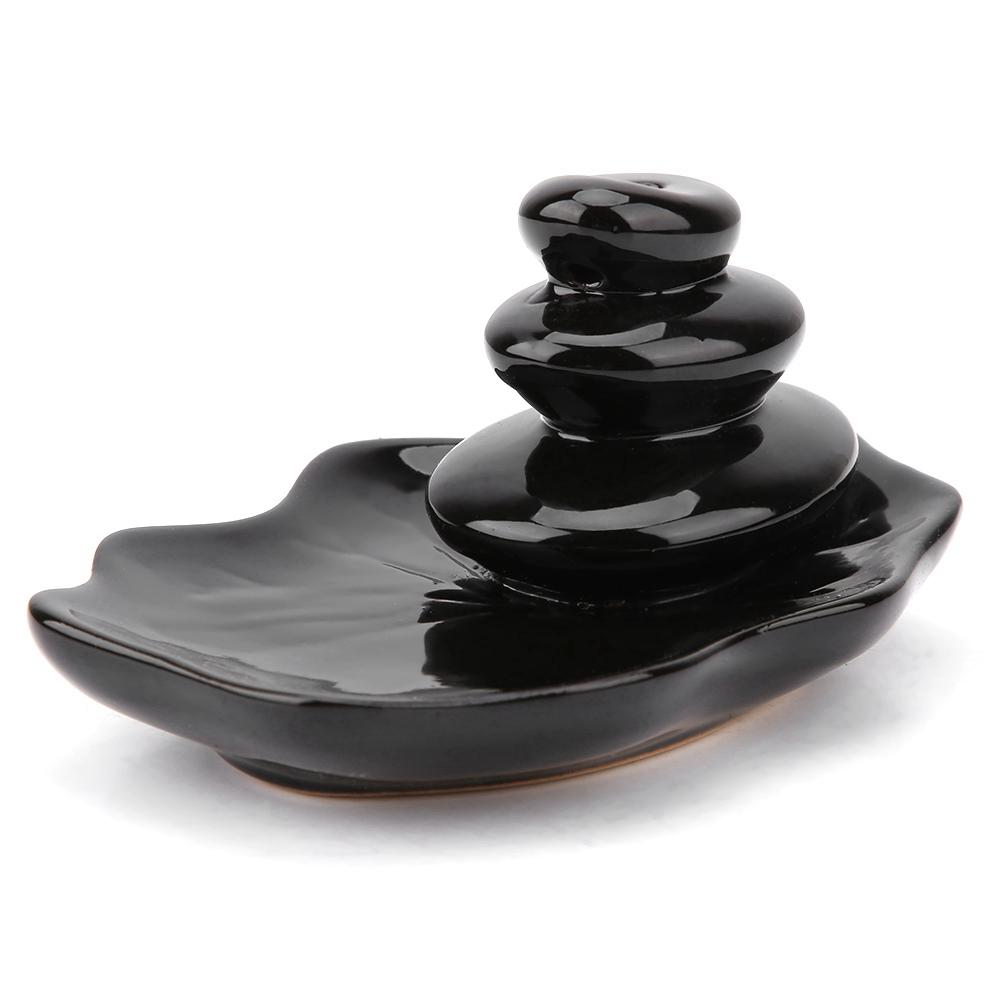 Home Decor Black Glaze Backflow Stick Incense   Ceramic   for Thouse