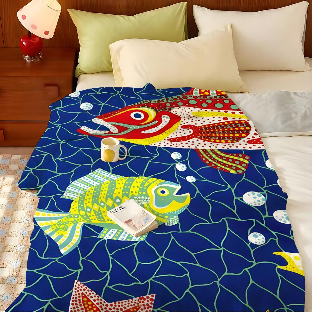 Artist Y-Yayoi K-Kusama Throw Flannel Throw Blanket, Lightweight Cozy, Durable Washable Cute Cool