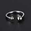 Retro Big and Small Beads Ring For Women Simple Gothic Fashion Open Ring Handmade Designer Zircon Unisex Accessories Love Gift