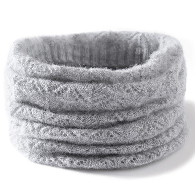 Cashmere Neck Warmer: 100% Pure Cashmere, Hollow Knit, Fashionable Warm Scarf