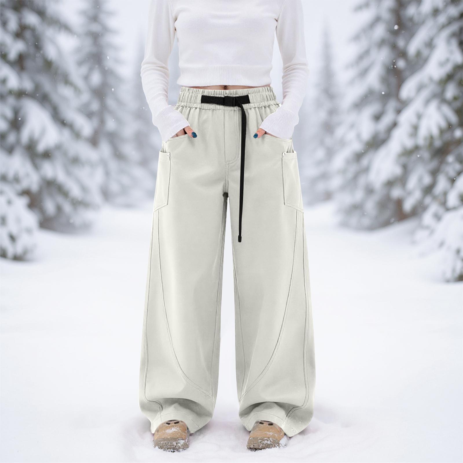 

Женские лыжные брюки из плотного хлопка XXL белый