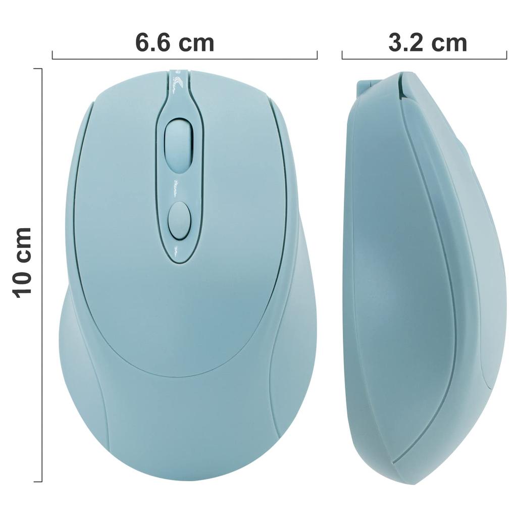 Wonzir Wireless Mouse, Bluetooth 5.2, Quiet, Type-C Rechargeable, 3-Level DPI Switching, 2.4GHz Optical, Compatible with Mac, Windows, Android, iOS,