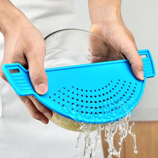 Abtropfgestell aus Silikon für Töpfe, Pfannen, Schüsseln, wiederverwendbar, Universalfilter, Pasta, Spaghetti, Hackfleisch, Fett, Gemüse, unverzichtbar für die Küche