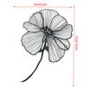 27 cm schwarze Lotusblumen-Stickereiflecken für Kleidung, zum Aufnähen auf Blumenparches, Stickerei-Spitzenapplikationen für Hemden