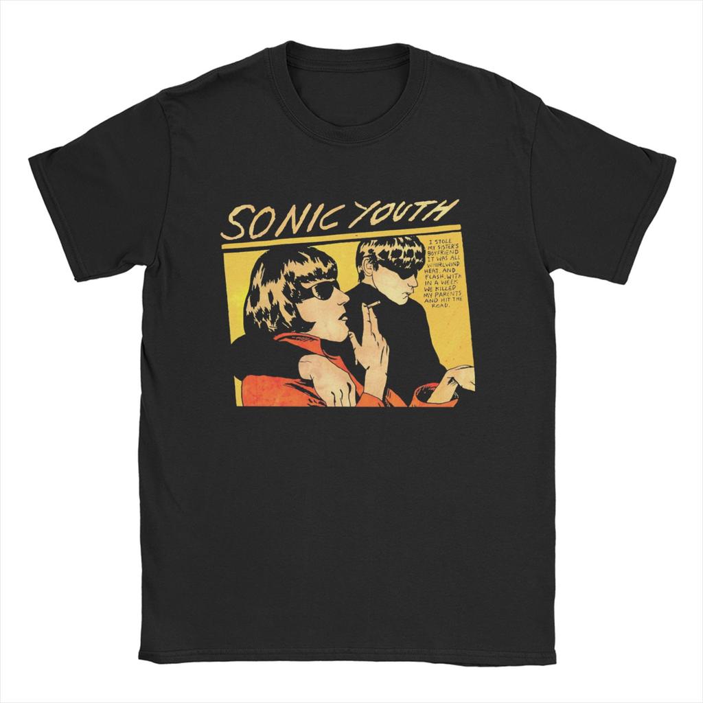 Men's Sonic Youth Rock Band T Shirt Cotton Tops Novelty Short Sleeve O Neck Tee Shirt Plus Size T-Shirt