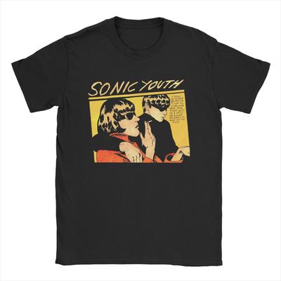 Men's Sonic Youth Rock Band T Shirt  Cotton Tops Novelty Short Sleeve O Neck Tee Shirt Plus Size T-Shirt