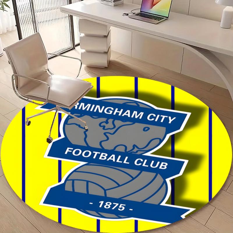 Personalized birmingham city f.c. Round Chair Office Rug - Perfect for Mat, Office Chair & More - Ideal Gift for Birthdays and Holidays