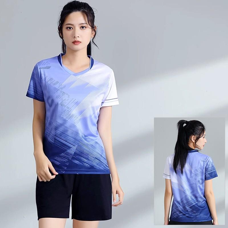 Quick Dry Badminton Set Men Women Breathable Sportswear Tennis Pickleball Volleyball Training Competition Team Uniform