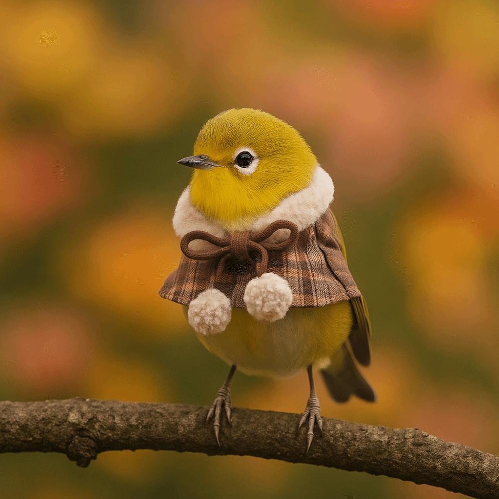 Warm Furry Collar Scarf Set Windproof Parrot Outerwear Cute Pet Transformation Outfit Pet Party