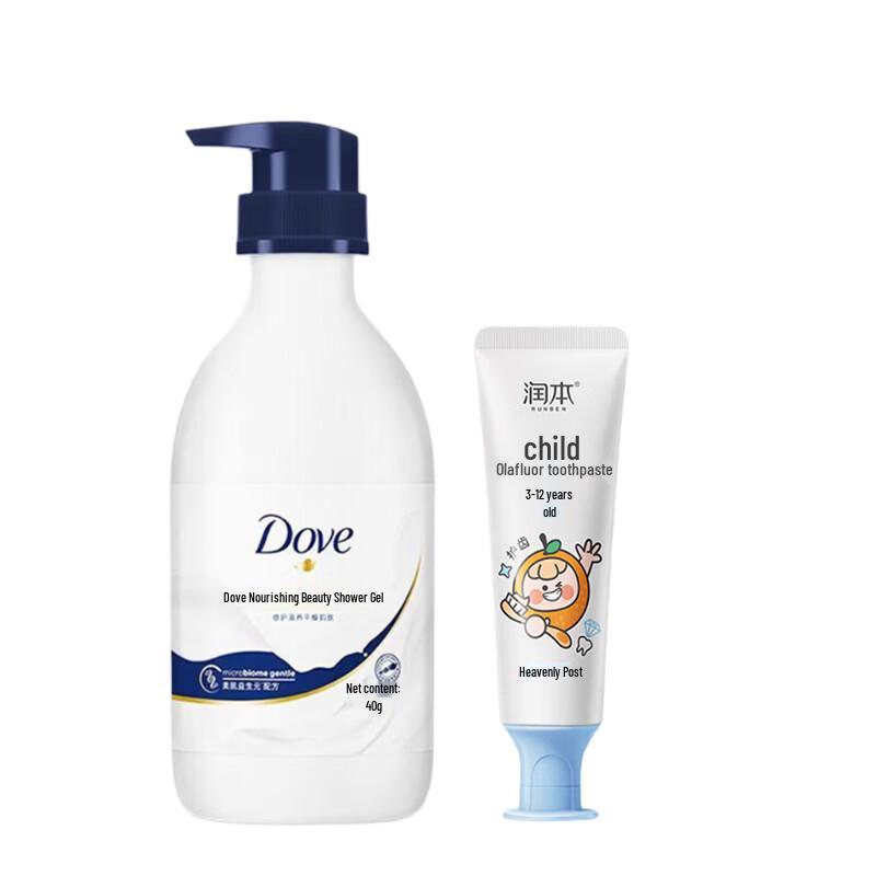 

Dove Nourishing Shower Milk & Runben Kids Toothpaste Bundle
