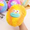 Cartoon Sausage Mouth Stress Ball Anxiety Relief Long Hairs Big Eyes Ball Fidget Toy Hand Exercise Glowing Ball Sensory Toy