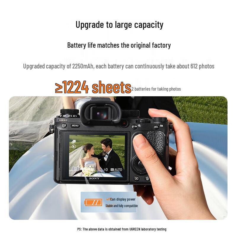 Ugreen NP-FZ100 Sony Camera Battery & Dual Charger Set CN Plug (adapter Included)