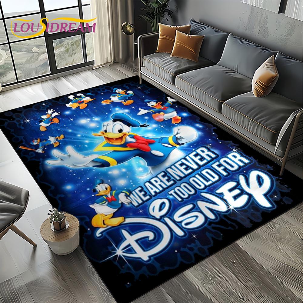 Mickey Minnie Mouse Donald Duck Cartoon Carpet Rug for Bedroom Living Room Home Sofa Decoration,kids Large Decor Floor Mat Gift