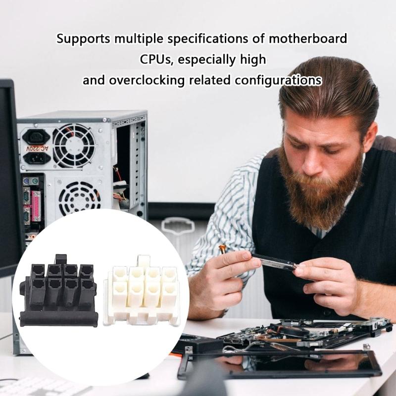 8PIN Connector For PC Computer Graphics Card GPU Power Connector Plastic Shell Housing Adapter for Computer Motherboards