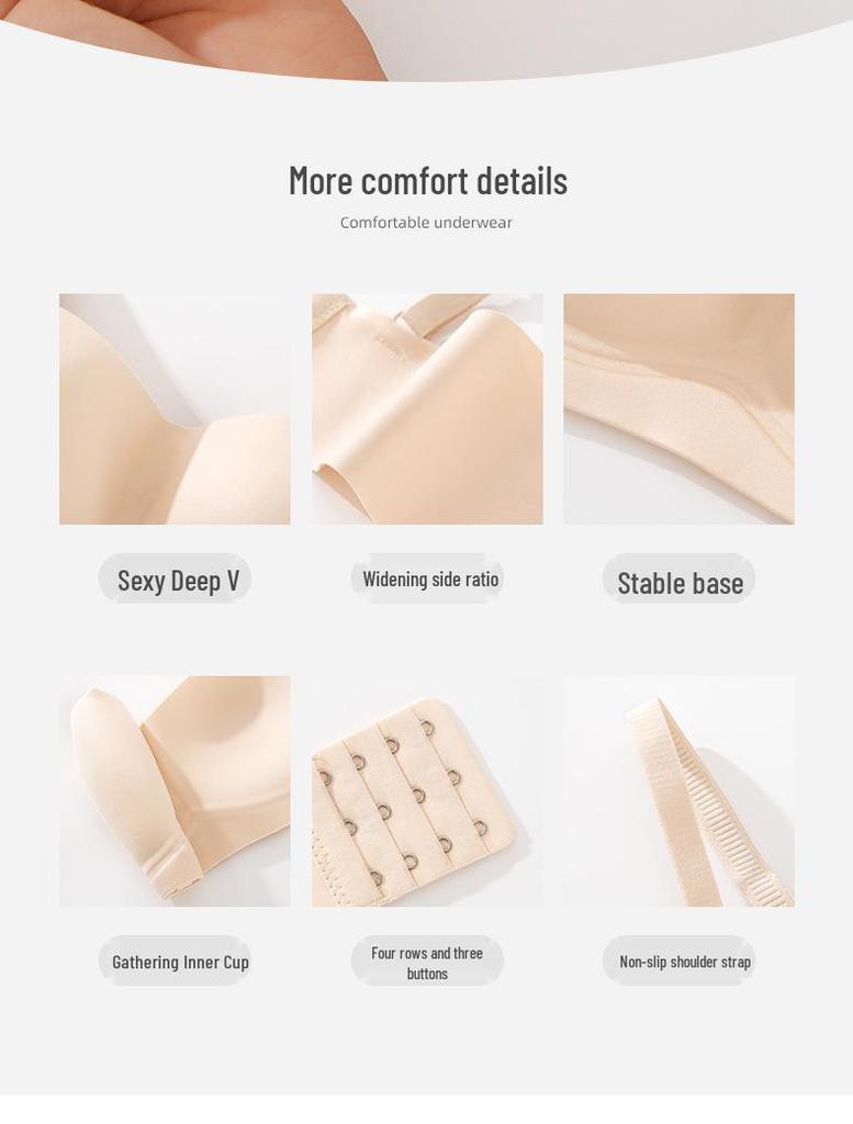 Seamless Nude Soft Support Bra for Small Busts - Lifting & Anti-Sagging Design
