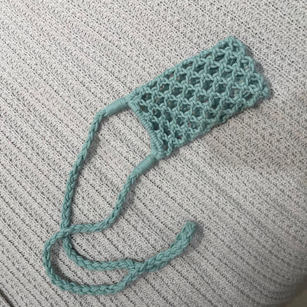 New Portable Crossbody Phone Bag Hollow-out Woven Solid Color Phone Purse Crochet Lightweight Handbag Gifts