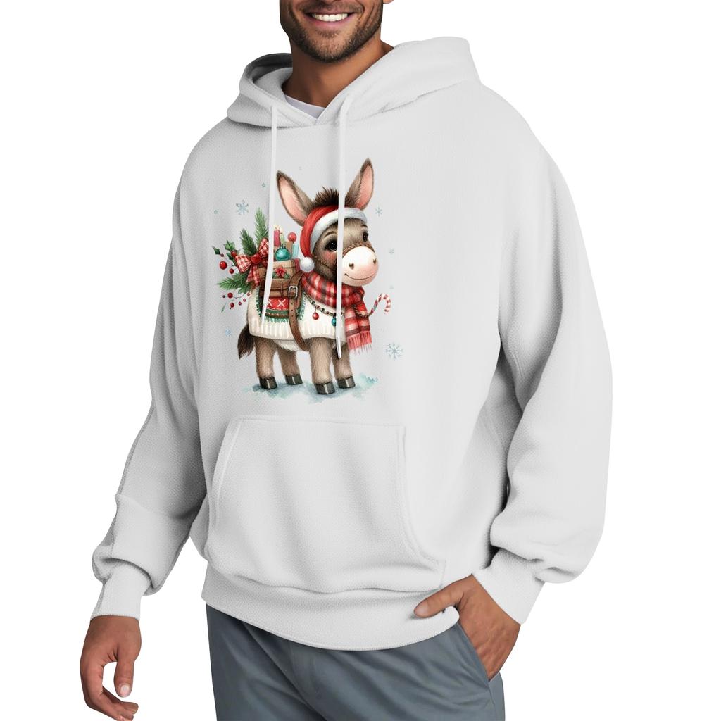 Men's Hooded Sweatshirt, Contrasting Color Sweatshirt, Sports   Casual Jacket