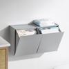Caja de almacenamiento abatible de pared estilo japonés: Soporte para Mascarillas Extra Grande, Cubo de Basura para Baño, Organizador de Almohadillas de Algodón y Compresas Sanitarias.