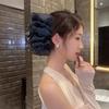 Double-Sided Mesh Silk Hairpin Plastic Ponytail Clip Advanced Sense Shark Hair Clip  Women Girls