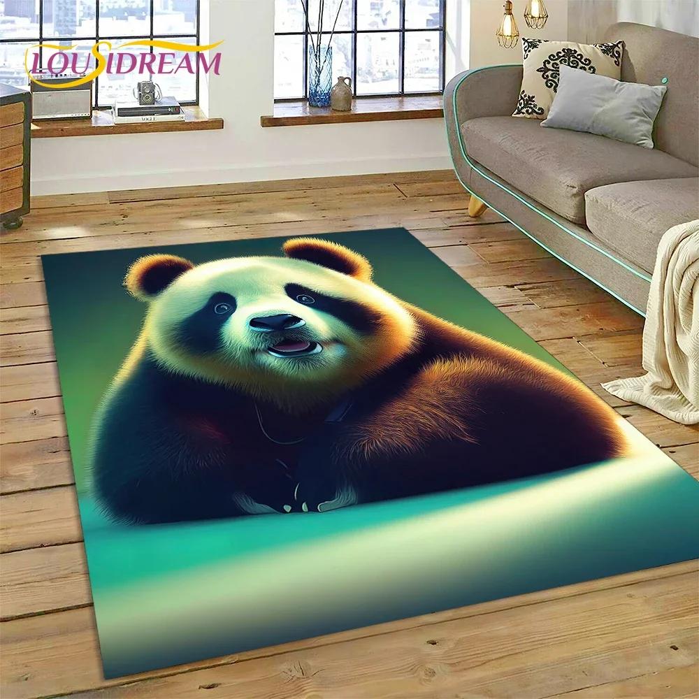 Cartoon Cute Panda Dream Animal 3D kobercový koberec do ložnice Obývací pokoj Domácí dekorace na pohovku, dětská hra Velká dekorační podložka na podlahu