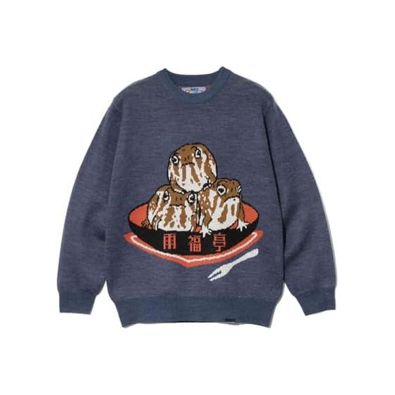 (Go Slow Caravan) go slow caravan American Fukura Frog Amefukutei IMPACT Jacquard Knit Sweater (336106)