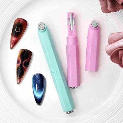 Yousheng 1/2Pcs Cat Eyes Nail Magnet Wand 3-in-1 Double-Head Nail Polish Magnet Pen Home Salon Women Cat Eyes Gel Polish Nail Design Magnet Tool