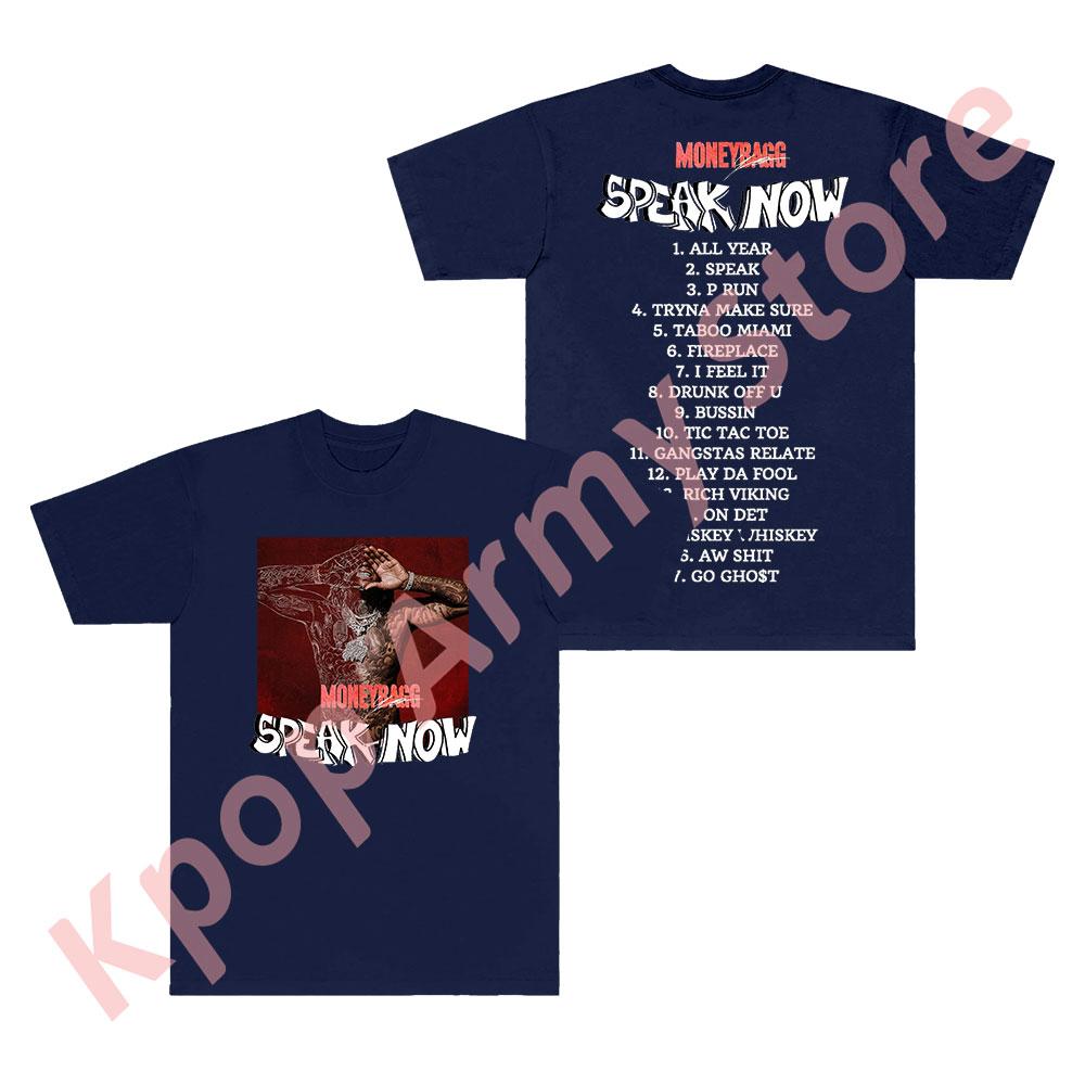 

Moneybagg Yo Speak Now Tracklist Merch Tshirts Summer Women Unisex Fashion Casual Streetwear Short Sleeve Tee 4XL