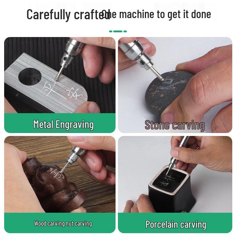 Rechargeable Electric Engraving Pen for Metal, Jade, and Nut Micro-Carving, Marking, and Seal Cutting.