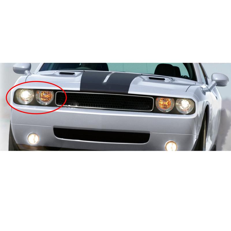 68051526AA Front Right Headlight Lamp Bezel Frame Trim Fit for Dodge Challenger 2008 2009 2010 2011 2012 2013 2014 Black ABS