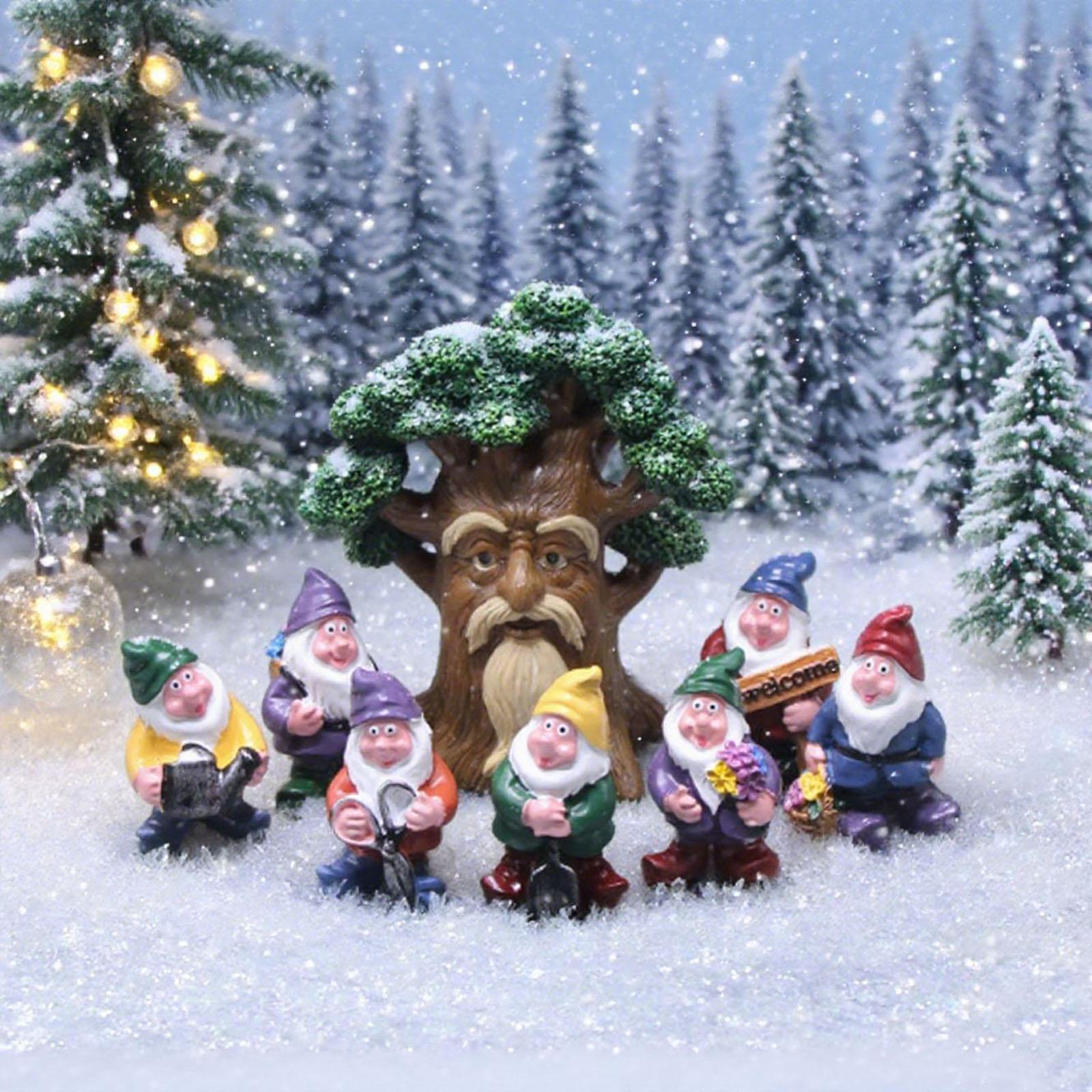 

Дедушка Дерево и Семь Гномов Украшения Сад Двор Украшение Человек-Дерево Сад Бонсай Украшение One Size