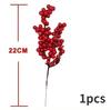 Artificial Berries Christmas Decoration Red Berry Branches for Xmas Tree Party Home Table Ornaments Red Fruit Wreath DIY Gift