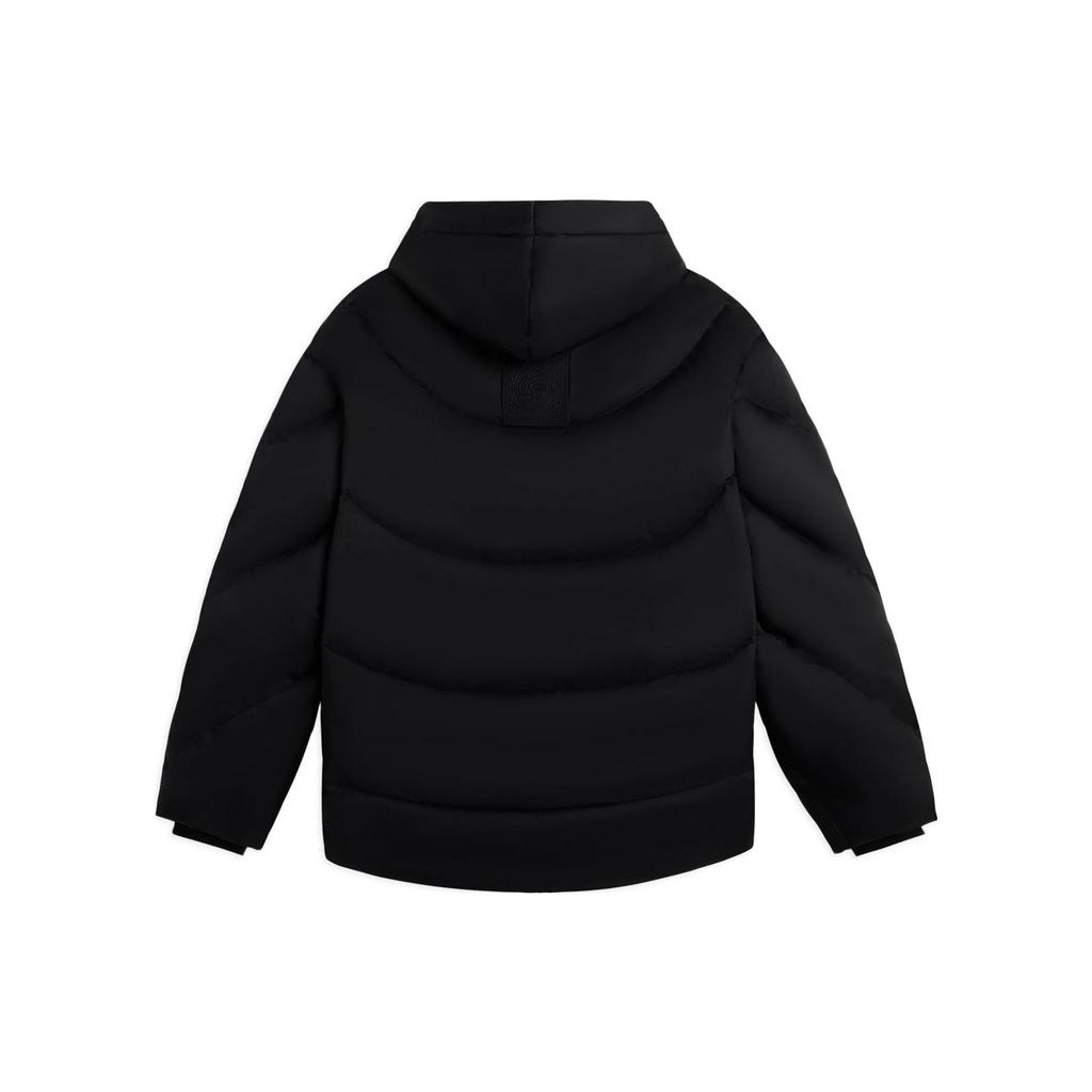 Li Ning X Jackie Chan Collaboration Kung Fu Series Solid Color Hooded Long Sleeve Zipper Down Jacket Men outerwear Black AYMS135-3