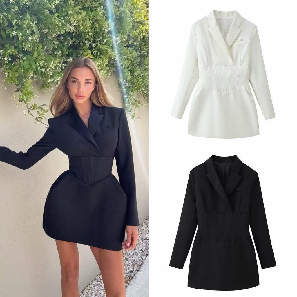 European-Style Versatile Rhinestone-Embellished Fashion Jacket and Skirt Set