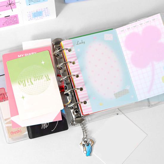 Copertă PVC Transparentă pentru Binder M5 A6 A7 Mărime 5 Găuri Shell de Rezervă pentru Carduri Foto și Autocolante Inserții Binder Antiderapante Planificator DIY