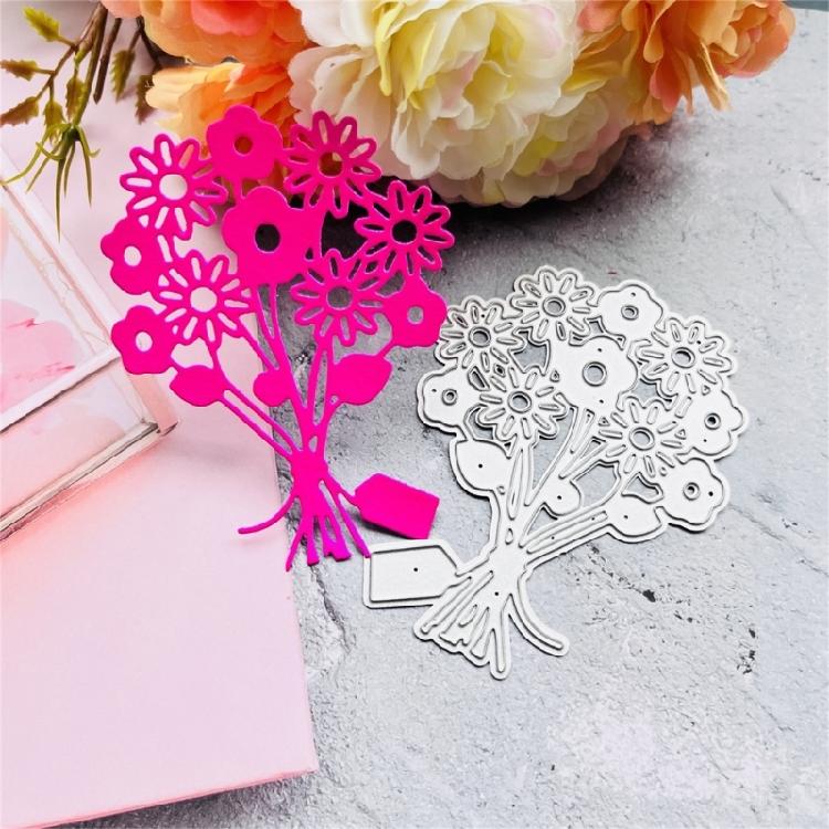Fustelle Metalliche Etichetta Fiore Stencil per Goffratura Scrapbooking per Biglietti Fai da Te