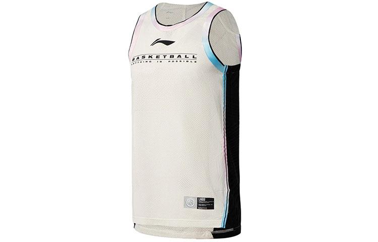 Li Ning Professional Basketball Collection Basketball Suit Men's Mist White AATS001-2