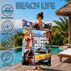 1PC Grand Auto Beach Towel for Adults/Family ,Beach Towel, Ultra Absorbent Quick-Drying Pool Towels for Travel, Swimming, Camping Gift