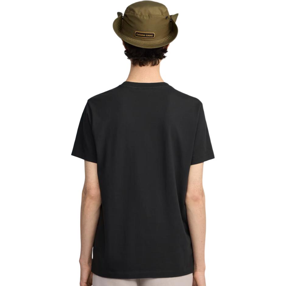 Canada Goose Emersen Series Ss25 Letter Embroidered Crew Neck Pullover Short Sleeve T-Shirt Men tops Black 1420M2-61