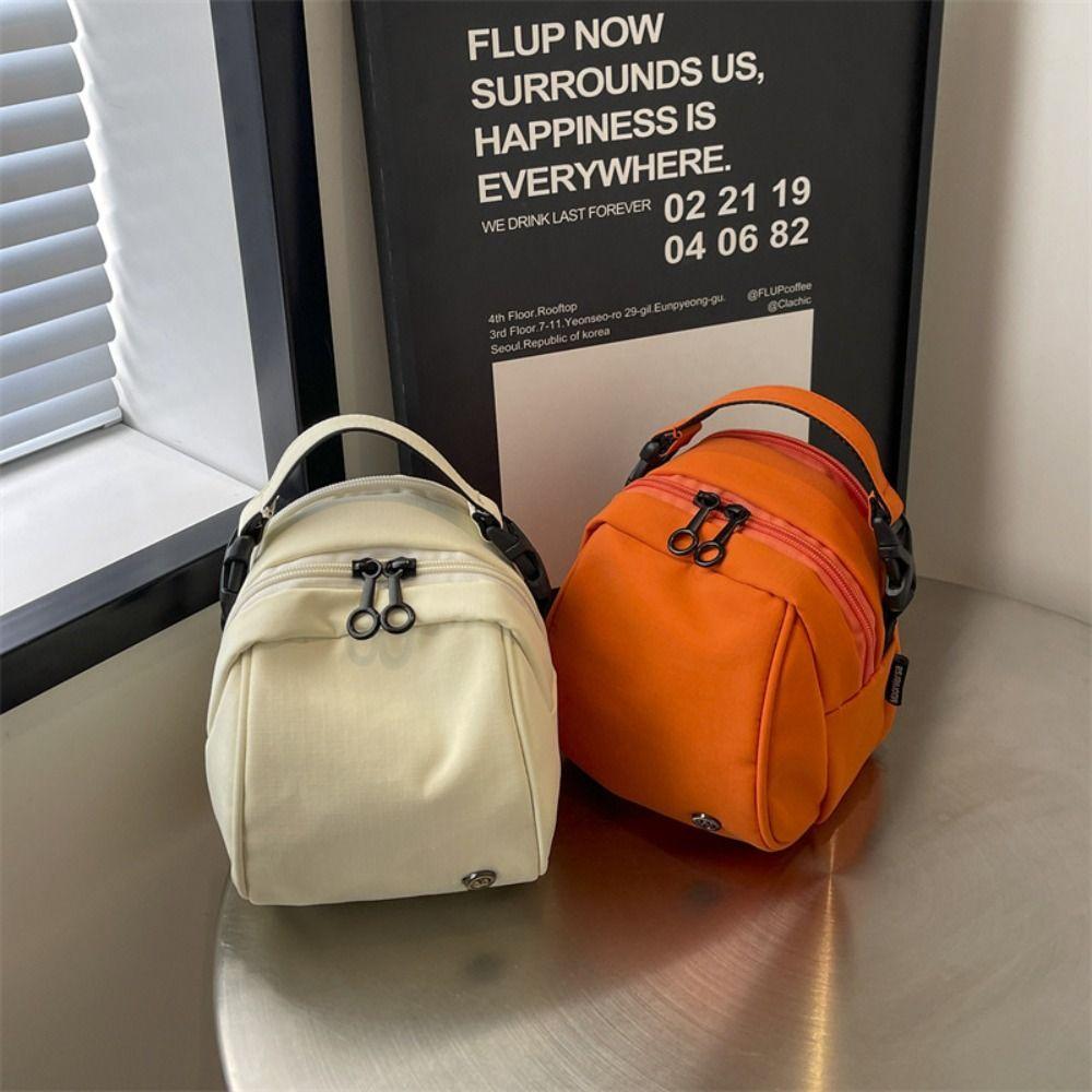 

Zipper Shoulder Bag Nylon Cross Body Bag Trendy Unisex помаранчевий
