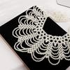 Bohemian Style Multi-layered Pearl Necklace Beaded Lace Trim Collar Women's Clavicle Chain  Wedding