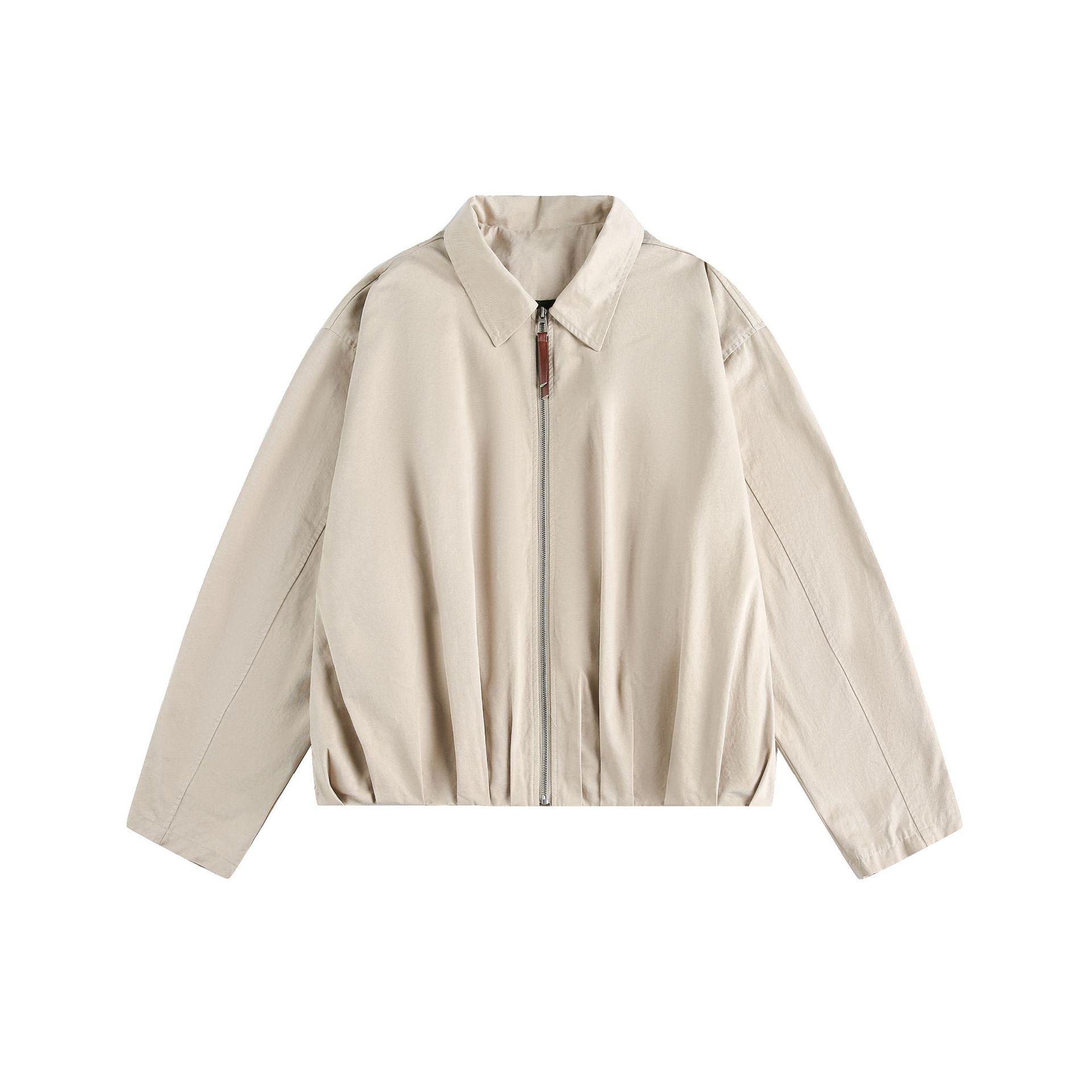 

Women s Zip-Up Autumn Cardigan Jacket: Myllard Style Loose Casual American Design Extra Large грязно-белый