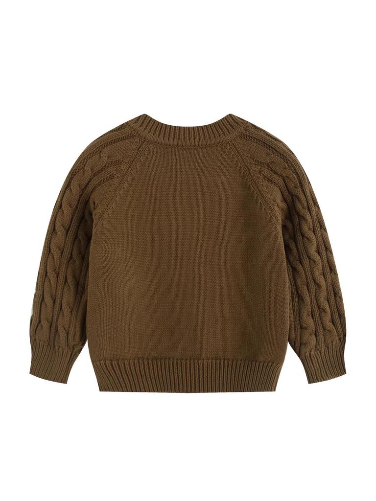 Unisex Baby Kabelstrick Baumwoll Cardigan: Stilvoller Frühjahrs- und Herbstpullover für Babys und Kleinkinder