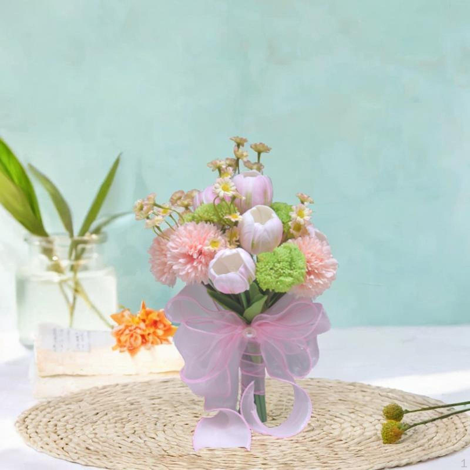 

Свадебный букет для невесты Искусственный цветок Романтический декор Церемония Декоративные цветы розовый