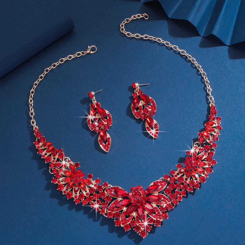 Bridal Necklace and Earrings Set - Colorful  Vintage-inspired  High-end Design Accessories