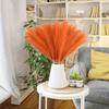 20pcs Vivid Orange Imitation Pampas Grass Set - 22 Inches High for Bohemian Home and Wedding Decor, No Vase Included