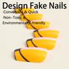 Full Cover False Nail Square Head Nail Tips Detachable French Fake Nails  Women