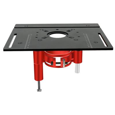 Set of 4 Router Table Insert Plate Aluminum Alloy Wood Milling Flip Board with 47mm Lifting Base for 63.8 65mm Diameter