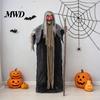 Motion Sensor Haunted Props Halloween Scary Animatronics Witch Decoration, Sound Activated Standing with Creepy Secret Room Accessories Voice, Horror